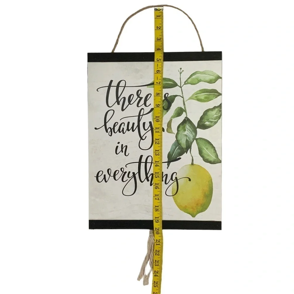 Zest Garden Wall Hanging Lemon Modern FarmHouse Shabby Phrase Large 25 x 12 in
